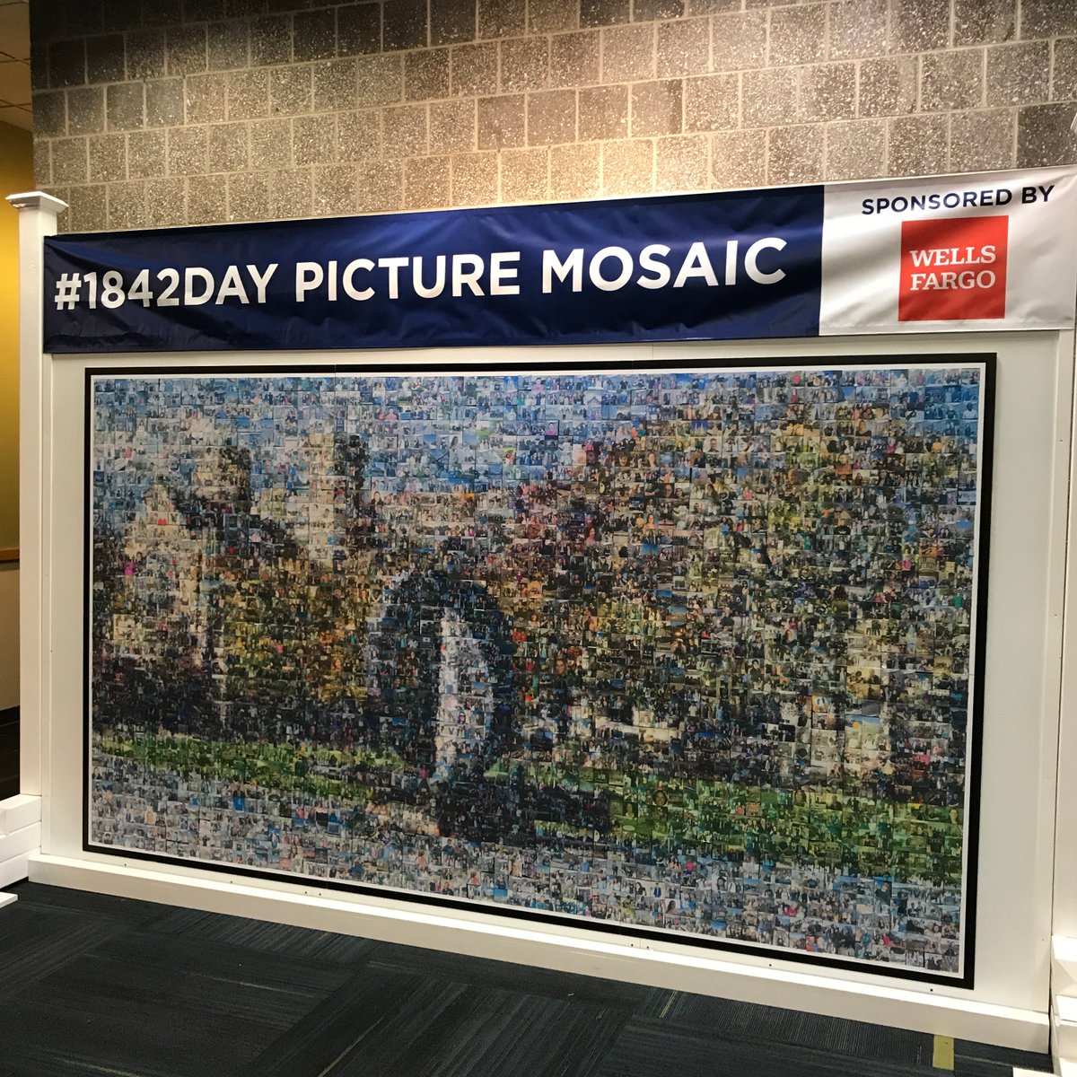 The #1842Day Picture Mosaic sponsored by @WellsFargo is finished! Celebrate your spot in the photo by making your gift at